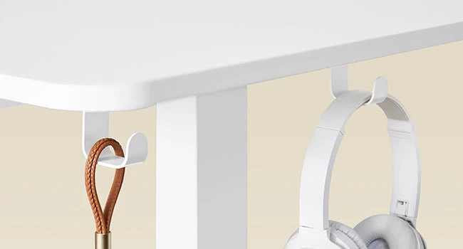 Elektrisch verstellbarer Eckschreibtisch – L-Form – 140 x 160 cm – Integrierte Steckdose und USB – Memory-Funktion – 72-120 cm Höhe