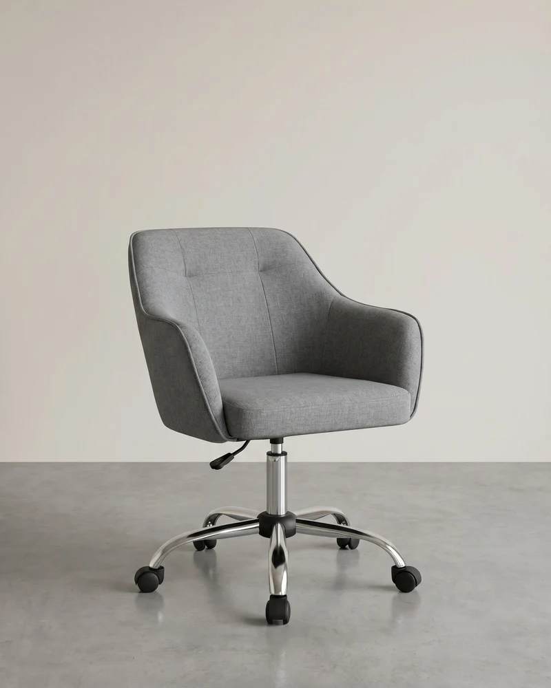 Bürostuhl mit Armlehnen – höhenverstellbar – bequeme Polsterung – 64 cm breit
