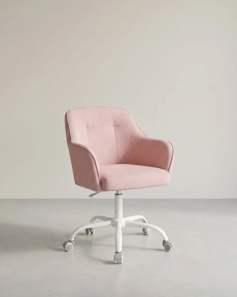 Bürostuhl mit Armlehnen – höhenverstellbar – bequeme Polsterung – 64 cm breit