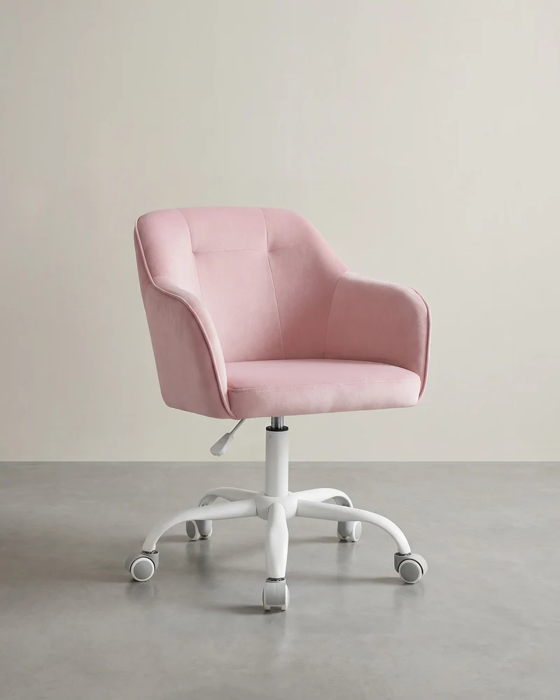 Bürostuhl mit Armlehnen – höhenverstellbar – bequeme Polsterung – 64 cm breit