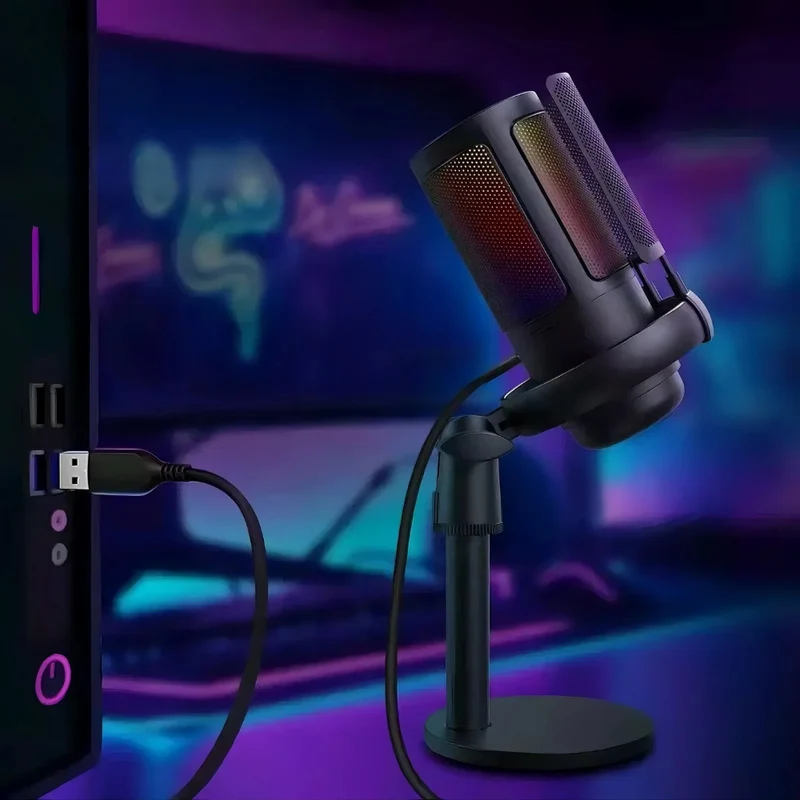 RGB-Mikrofon geeignet für Spiele™ | Klarer Sound der berührt