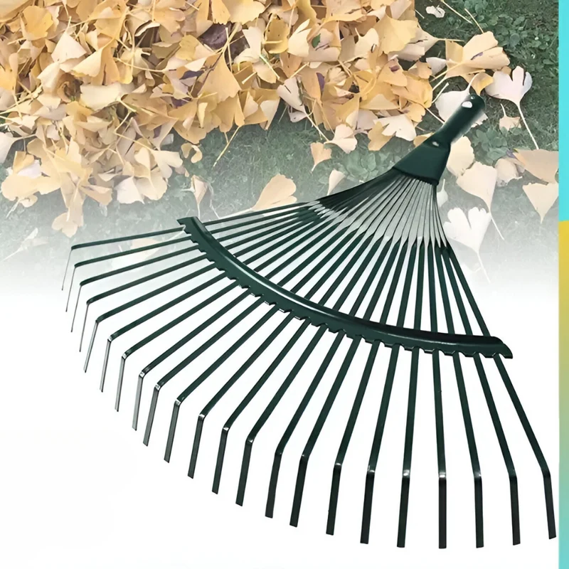KapazitätHandles gefallen™ | Langlebiger Gartenrechen für effiziente Reinigung