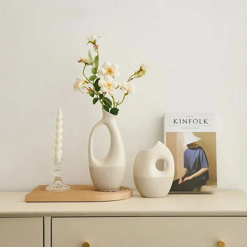 Abstrakte Keramik-Kunstvase™ | Stilvolle nordische Keramikvase