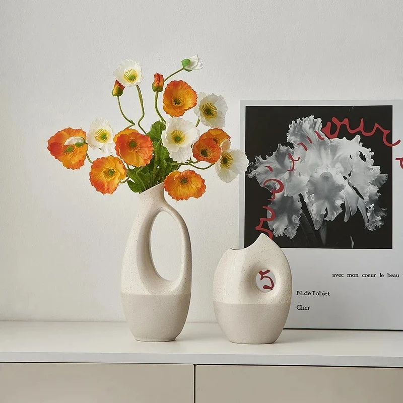 Abstrakte Keramik-Kunstvase™ | Stilvolle nordische Keramikvase