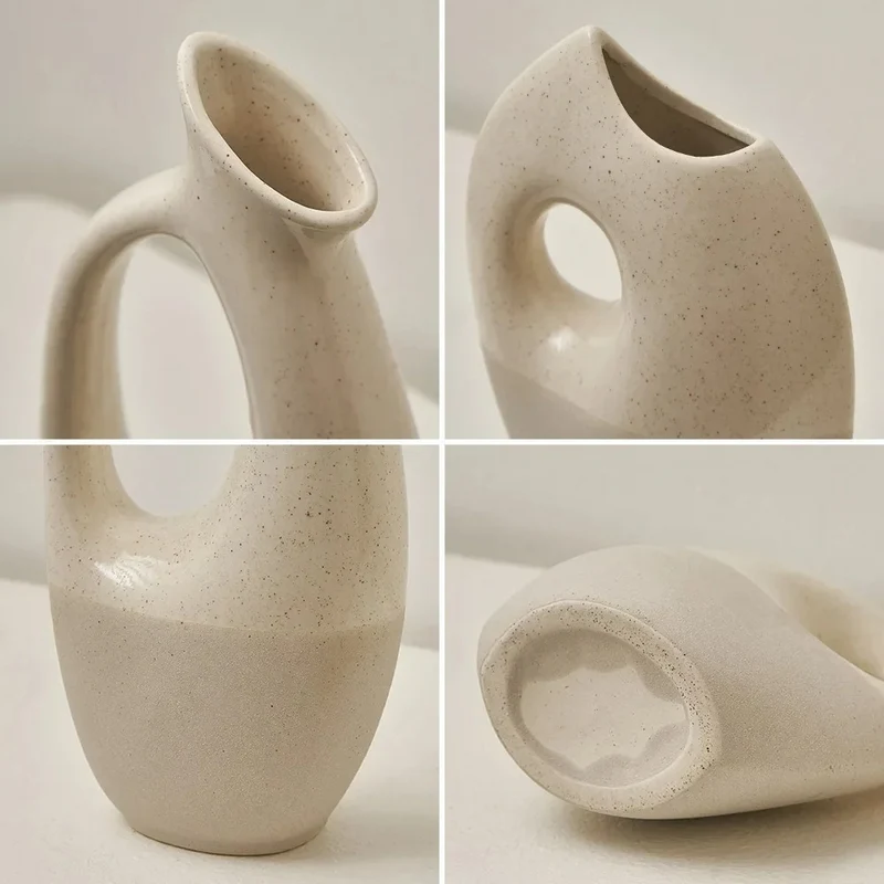 Abstrakte Keramik-Kunstvase™ | Stilvolle nordische Keramikvase