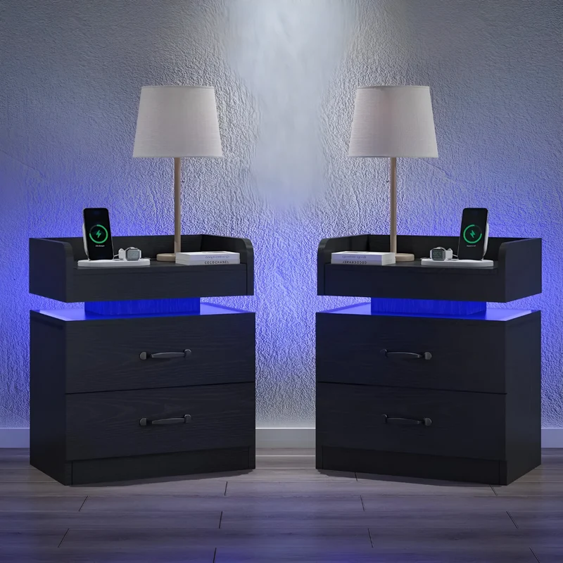Ladestation, Moderne Led™ | Eleganter, smarter LED-Nachttisch