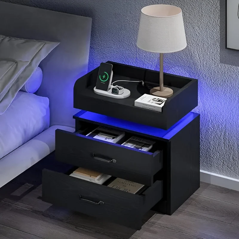 Ladestation, Moderne Led™ | Eleganter, smarter LED-Nachttisch