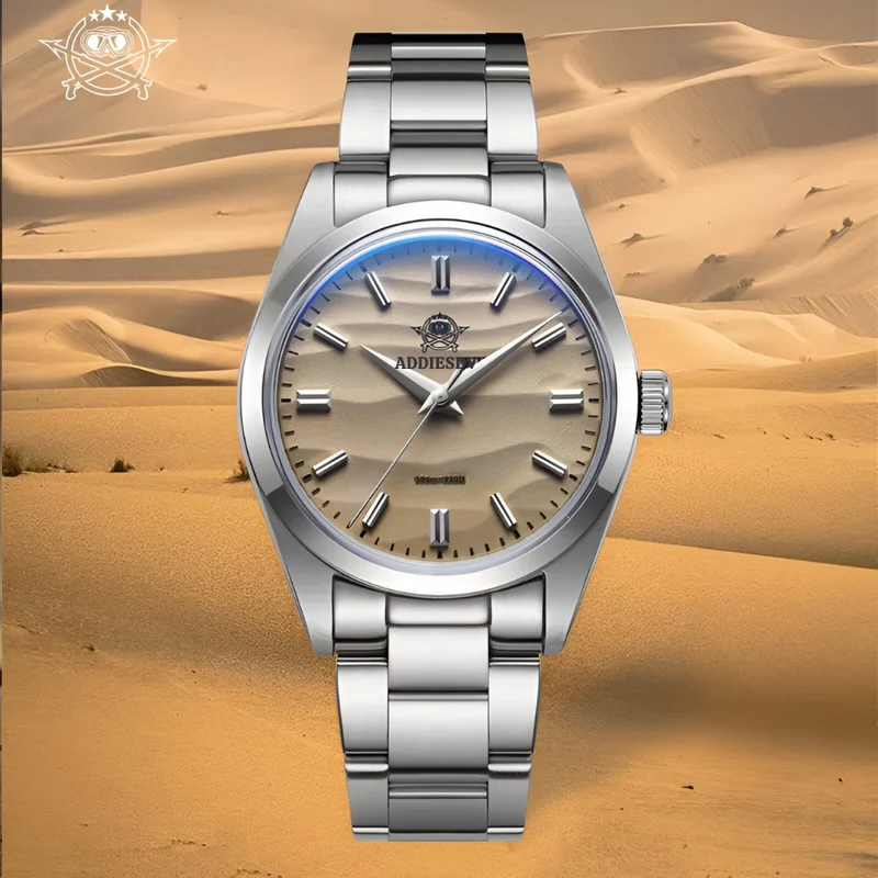 Herrenuhr mit sandfarbenem Zifferblatt™ | Zeitlose Eleganz, unerschütterliche Präzision