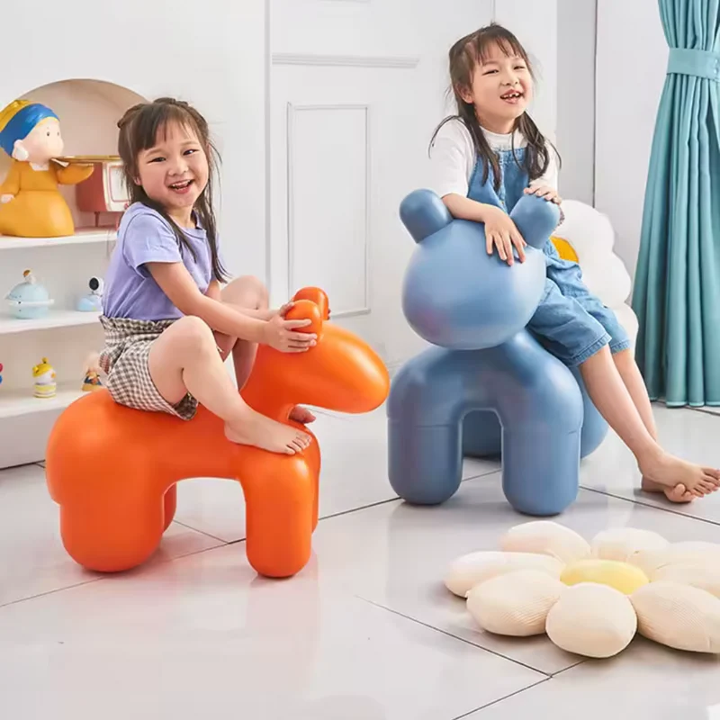 PE-Kreativstuhl in Pferdeform™ | Zauberhafter Tierhocker für Kinder