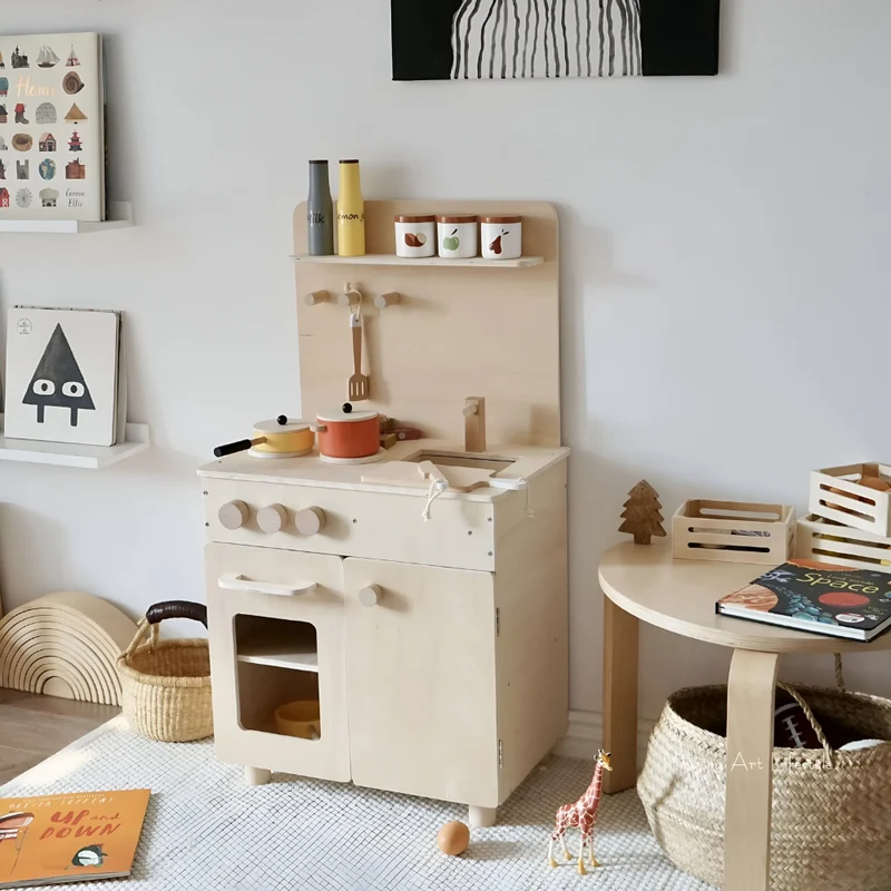 Spielküche in Holzfarben im nordischen Stil™ | Magische Spielküche für kleine Meisterköche