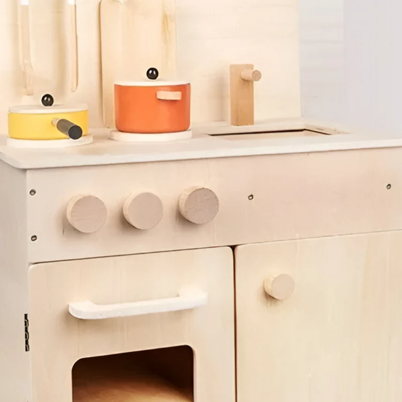 Spielküche in Holzfarben im nordischen Stil™ | Magische Spielküche für kleine Meisterköche