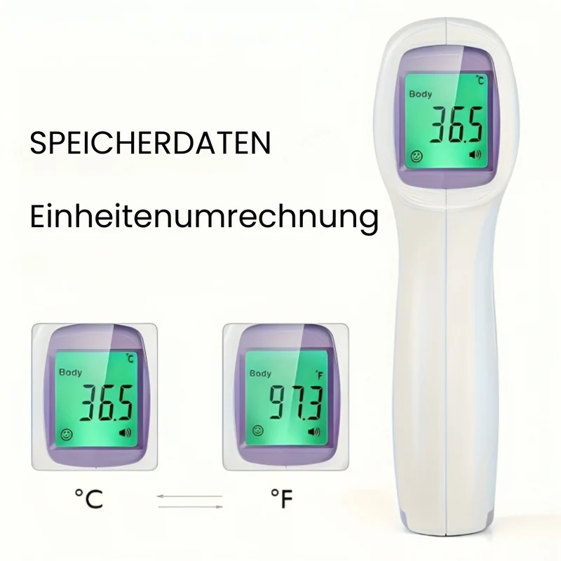 Infrarot-Digitalthermometer LCD™ | Emotionales Thermometer für die Familie