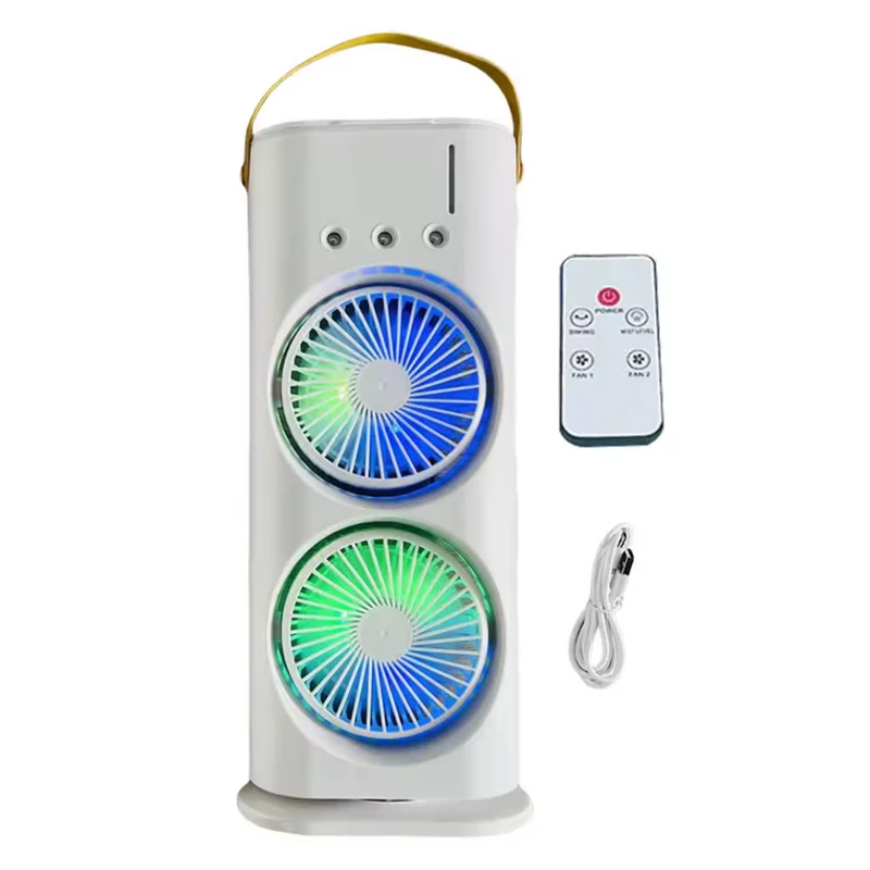 USB-Wassersprühventilator™ | Doppellüfter mit leiser Frische