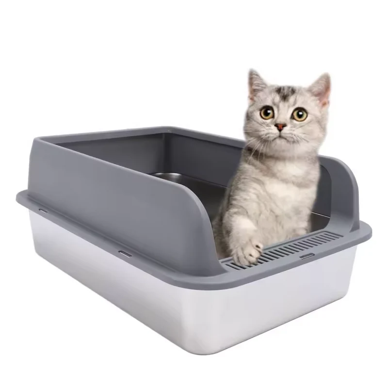 Katzentoilette aus Stahl™ | Hygienisch modern perfekt für Katzen