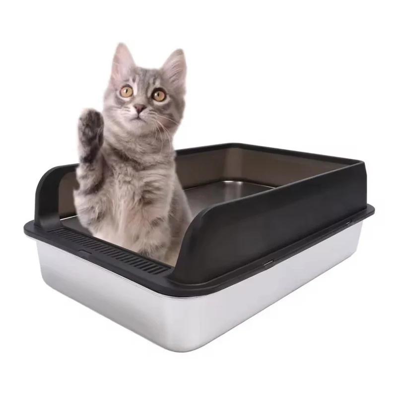 Katzentoilette aus Stahl™ | Hygienisch modern perfekt für Katzen