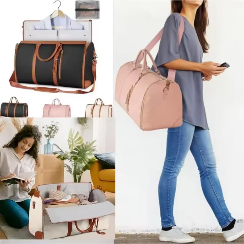 Große faltbare Anzugtasche aus Leder™ | Dein eleganter Reisebegleiter