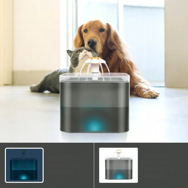Ultra-light LED cat™ | Frischer, leiser Trinkbrunnen für Katzen