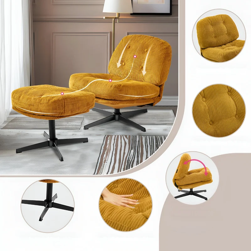Redlife-Einzelsofa mit Ottomane™ | Gemütlicher Wohlfühl-Sessel mit Ottoman