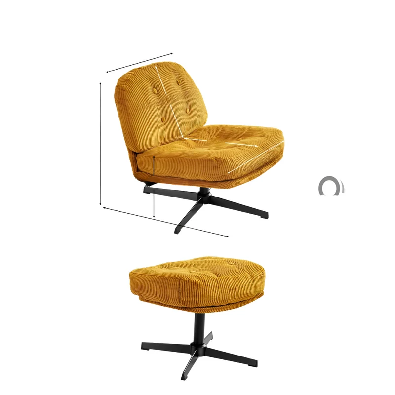 Redlife-Einzelsofa mit Ottomane™ | Gemütlicher Wohlfühl-Sessel mit Ottoman