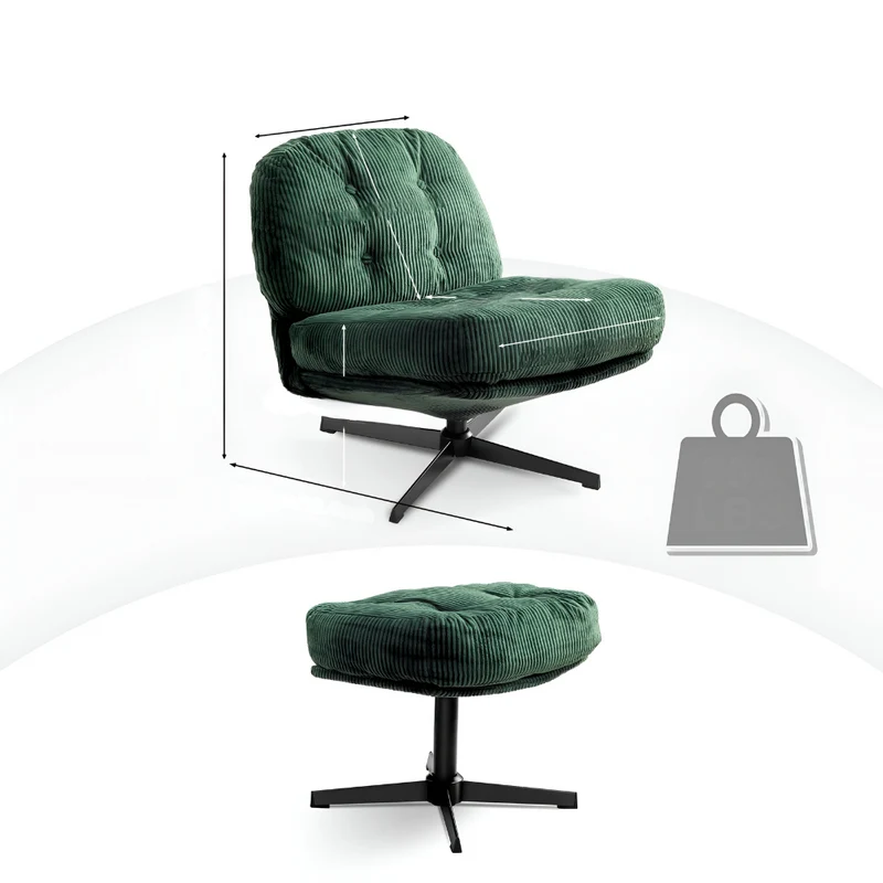 Redlife-Einzelsofa mit Ottomane™ | Gemütlicher Wohlfühl-Sessel mit Ottoman