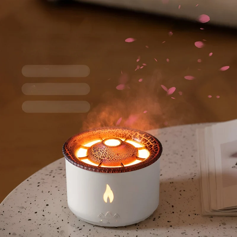 Flammenlampen-Vulkanausbruch-Duft™ | Aromatischer Luftbefeuchter mit Flammenlicht