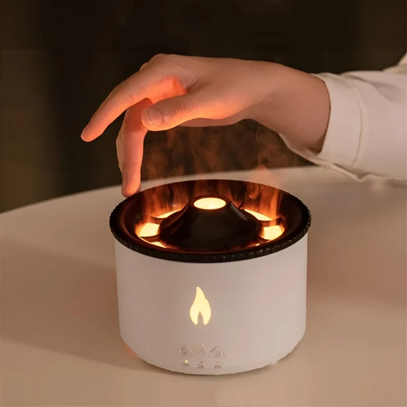 Flammenlampen-Vulkanausbruch-Duft™ | Aromatischer Luftbefeuchter mit Flammenlicht