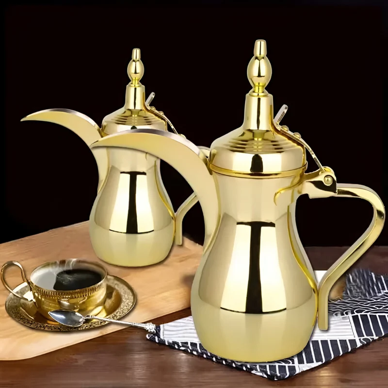 Goldene arabische Kaffeekanne™ | Goldene Eleganz für Kaffeegenuss