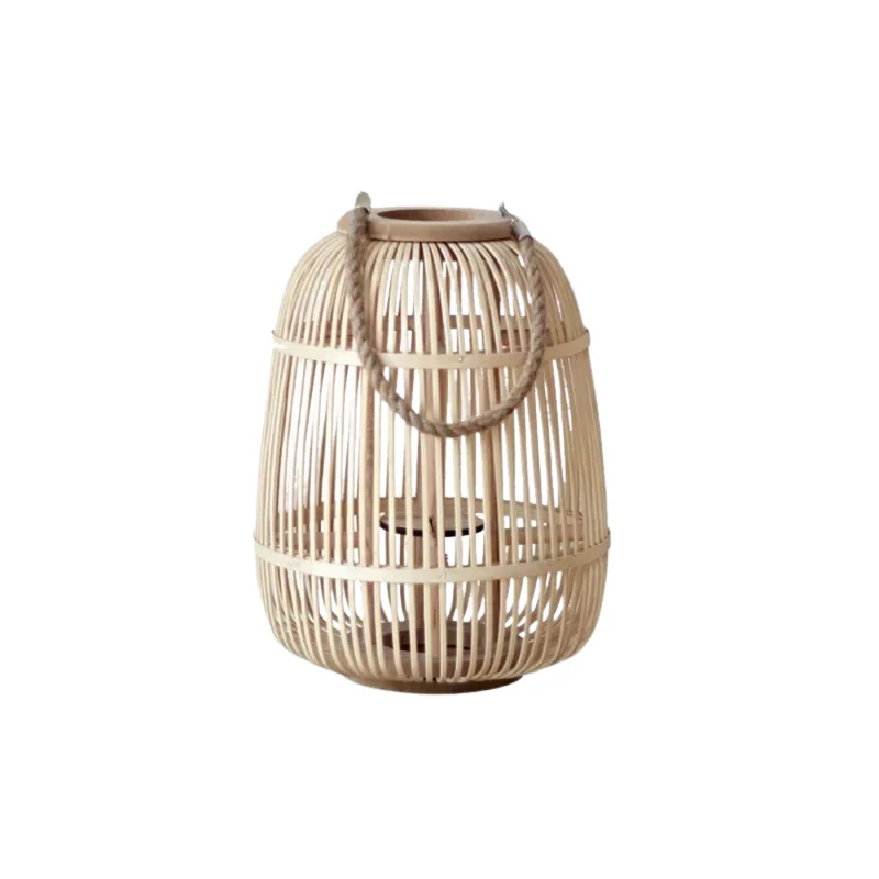 Sturmlaterne Japanisch Nordisch™ | Zeitlose Rattan-Laterne für Harmonie