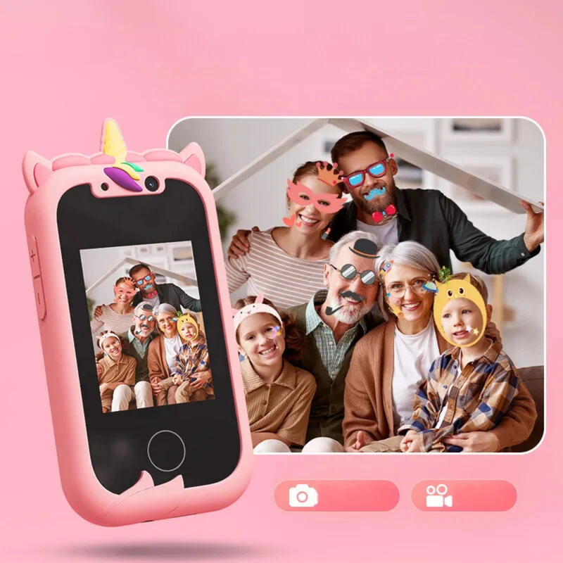 Kinder-Smartphone-Kamera im Einhorn-Design™ | Magischer Fotospass für Kinder