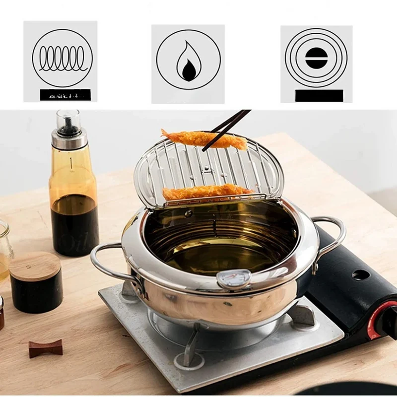 Thermometer und Deckel™ | Perfekter Frittier-Genuss zuhause