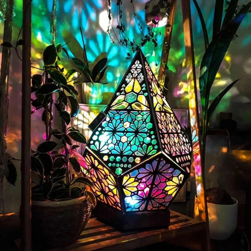 Hohle LED aus Holz™ | Magical boho light projection
