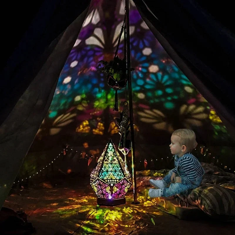 Hohle LED aus Holz™ | Magical boho light projection