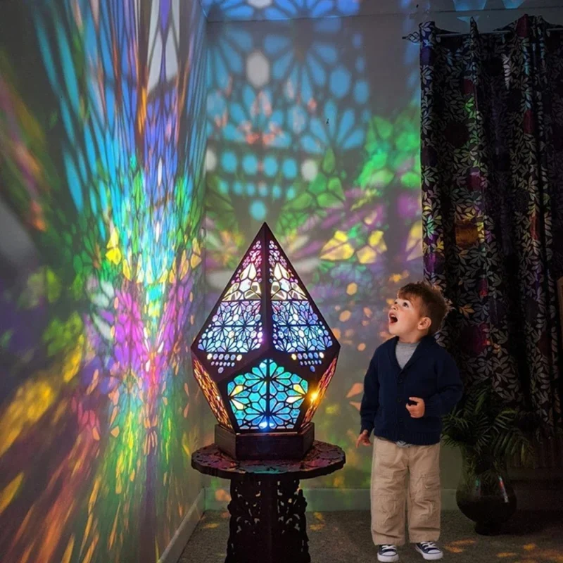 Hohle LED aus Holz™ | Magical boho light projection