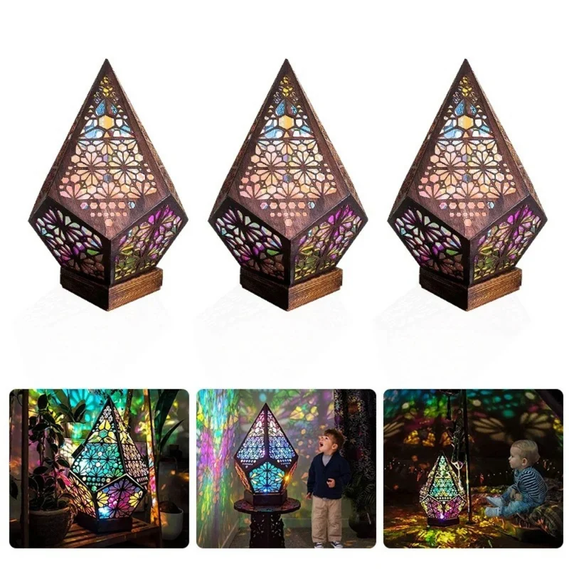 Hohle LED aus Holz™ | Magical boho light projection