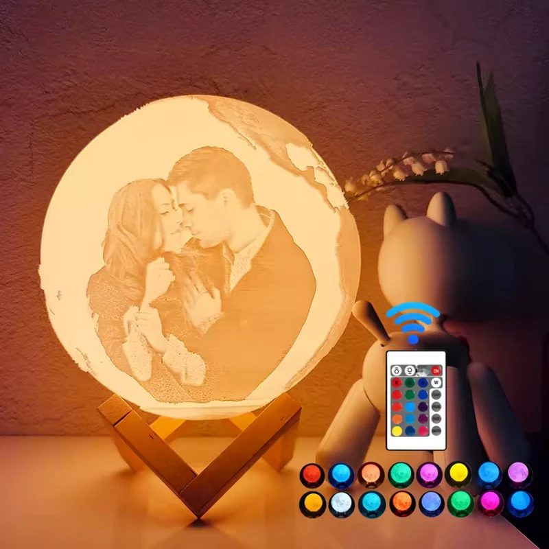 Custom LED Light 3D Earth Lamp™| Personalisierte 3D-Lampe mit Fotos