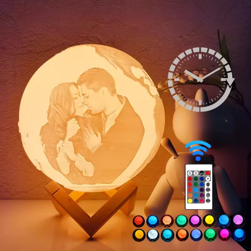 Custom LED Light 3D Earth Lamp™| Personalisierte 3D-Lampe mit Fotos