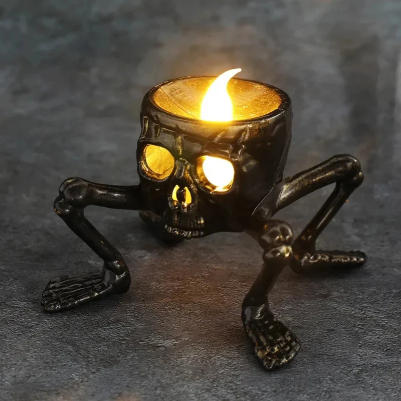 Totenkopf-Hand-Laternenkerze™ | Gruselige Stilvolle Halloween-Dekoration