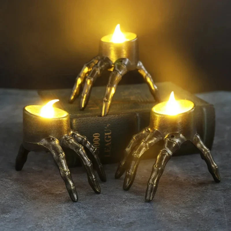 Totenkopf-Hand-Laternenkerze™ | Gruselige Stilvolle Halloween-Dekoration