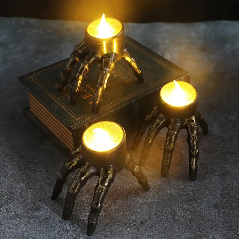 Totenkopf-Hand-Laternenkerze™ | Gruselige Stilvolle Halloween-Dekoration