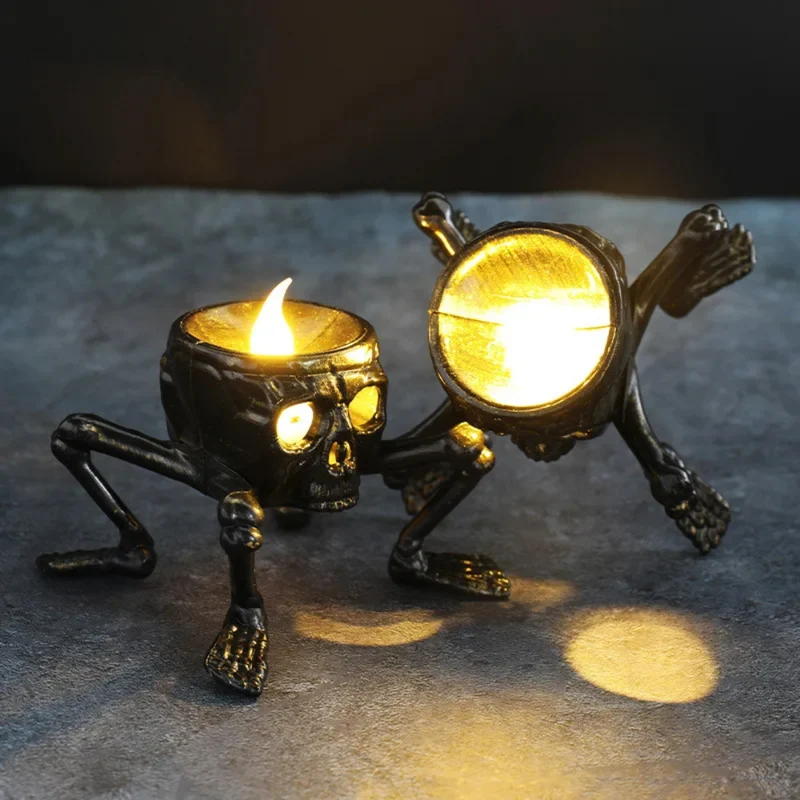 Totenkopf-Hand-Laternenkerze™ | Gruselige Stilvolle Halloween-Dekoration