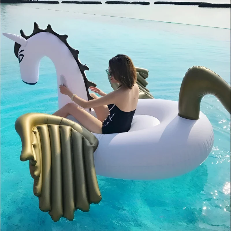 Riesiges aufblasbares Schwimmrad™ | Magisches XXL-Einhorn für Wasserspaß