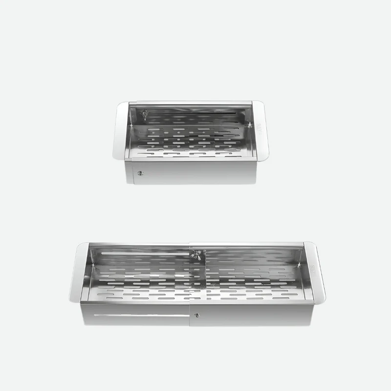 Ausziehbarer Abflusskorb™ | Praktisches, flexibles Edelstahl-Rack