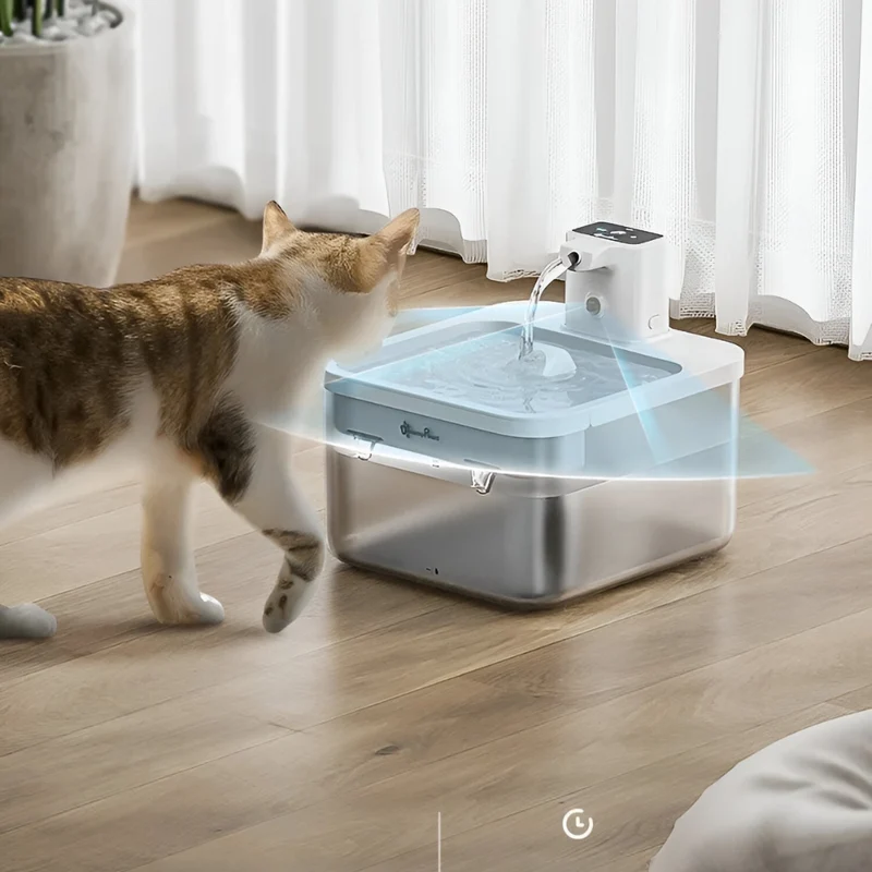 Drahtloser Katzenwasserbrunnen™ | Frisches Wasser, grenzenlose Freiheit