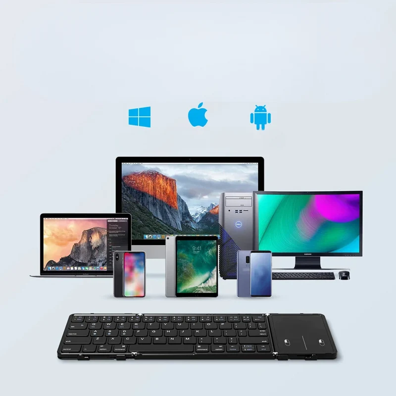 Kabellose Klapptastatur™ | Kompaktes, faltbares Bluetooth-Keyboard