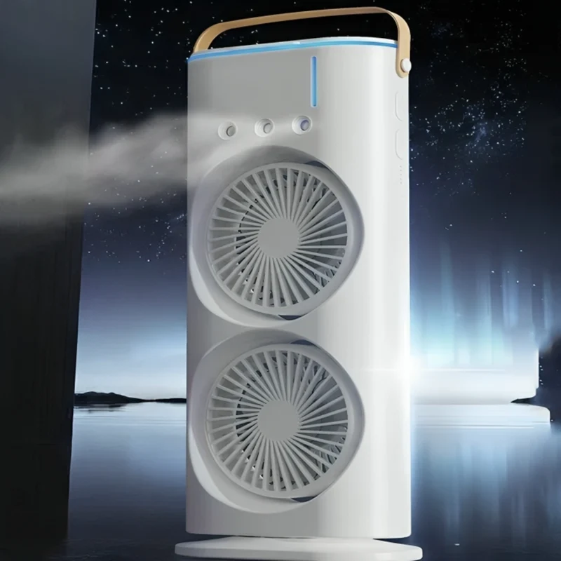 Tragbarer Sprühventilator mit 3 Düsen™ | Emotionaler Luftkühler Der Begeistert