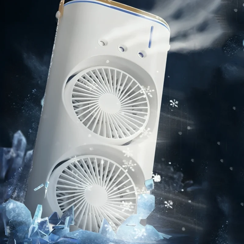 Tragbarer Sprühventilator mit 3 Düsen™ | Emotionaler Luftkühler Der Begeistert