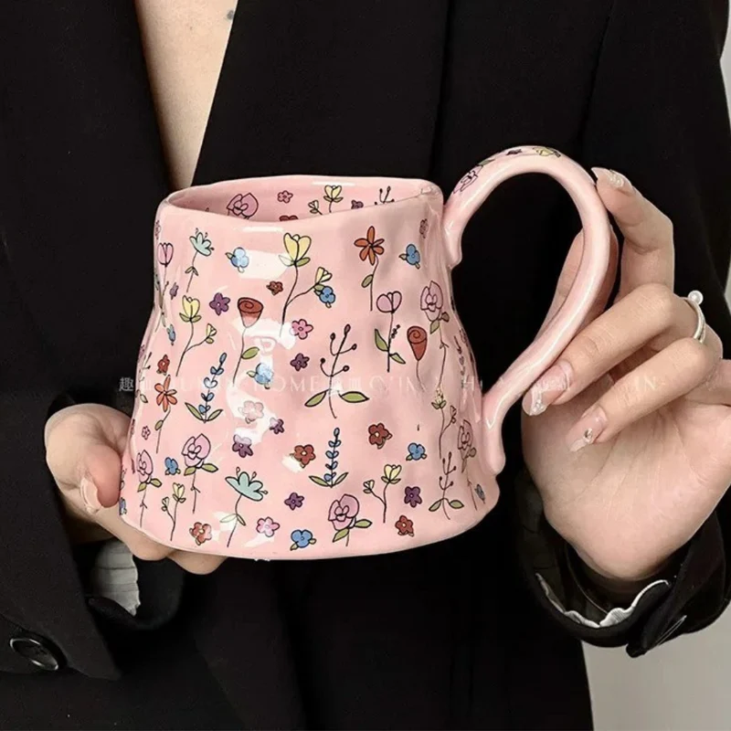 Keramik-Kaffeetasse™ | Zauberhafte Blumenkunst für Kaffeegenuss