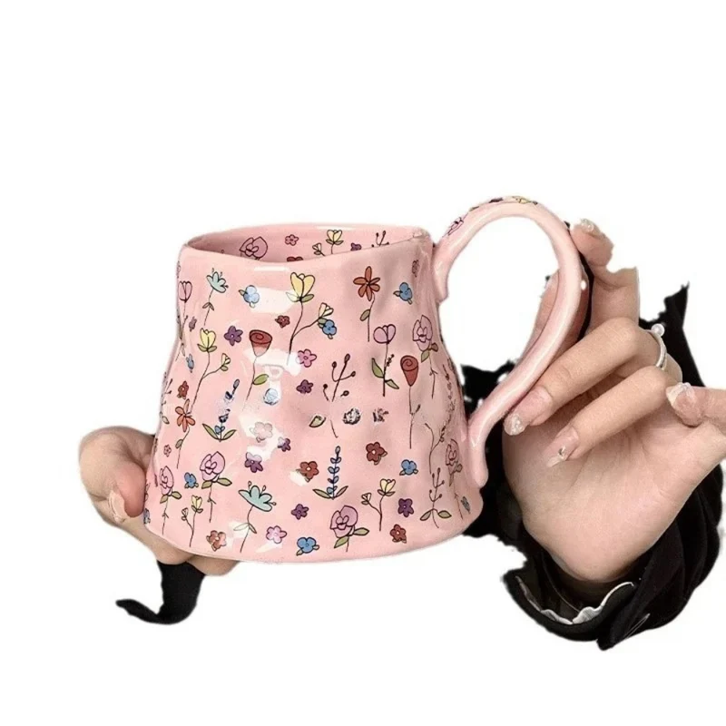 Keramik-Kaffeetasse™ | Zauberhafte Blumenkunst für Kaffeegenuss