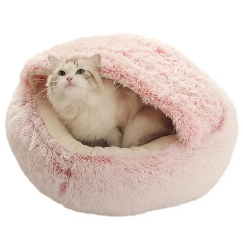 Gemütliches Bett für kleine Haustiere™ | Rundes, kuscheliges Hundebett für Geborgenheit.