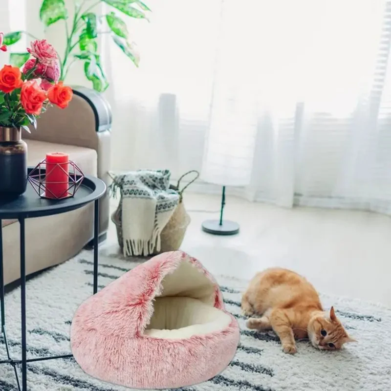 Gemütliches Bett für kleine Haustiere™ | Rundes, kuscheliges Hundebett für Geborgenheit.